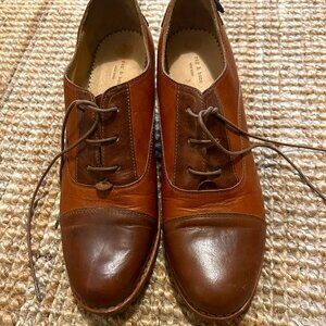 Rag & Bone cap toe lace up w heel